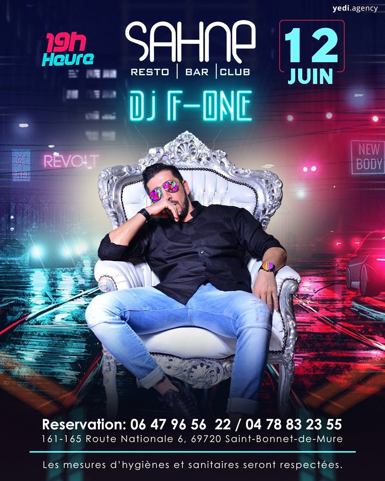 Affiche de la soirée du 12 juin au Sahne